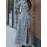 Women's Christmas Green & Red Plaid A-Line Shirt Dress - 3/4 Sleeve Maxi Dress Suitable for Year-Round Wear, Holiday Parties & Everyday Outfits - Retro Style Button-Front Dress