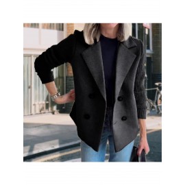 Women'S Lightweight Tailored Blazer Jacket - Structured Lapel Collar & Button Front Closure, H-Line Silhouette with Lapel Collar & Structured Waist, All-Season Casual to Formal Coat for Business, Office, Casual Attire - Solid Color Tailored Fit (No
