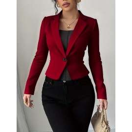 Spring and Autumn new fashion temperament elegant commuting versatile buttons ladies blazer tops