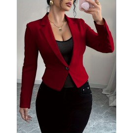 Spring and Autumn new fashion temperament elegant commuting versatile buttons ladies blazer tops