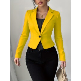 Spring and Autumn new fashion temperament elegant commuting versatile buttons ladies blazer tops