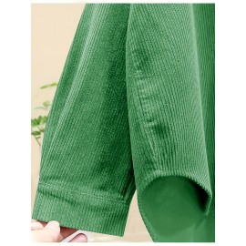 Women's Corduroy Shirt, Everyday Shirt, Layering Piece, Relaxed Fit, Buttonup Shirt, Hand Wash Only, Breathable Material, Long Sleeve Shirt, Buttondown Top, Women's Fashion, Office Casual