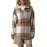 Women'S Button Plaid Print Shirt Jacket Casual Long Sleeve Lapel Loose Coat Going Out Jacket Outwear, Casual Wear, Summer Coat