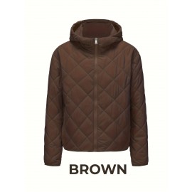 Women'S Fitted Hooded Coat with Pockets | Adjustable Drawstring Hood, Lightweight and Comfortable, Solid Color, Ideal for Autumn and Winter