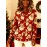 Women's Lapel Button Front Cardigan Jacket with Santa Claus & Christmas Prints - Warm Winter Coat for Christmas Parties, Lapel Collar Outerwear, Machine Washable Blazer (Autumn/Winter), 2D Flat