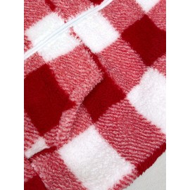 Women'S Plaid Fleece Coat - Mustard-Yellow & Checkered Winter Warmth, Soft Plush Jacket with Full-Zip Front Closure, Cozy Casual Outerwear for Fall & Winter, Winter Clothing, Fall Fashion, Stylish Outerwear, Fashion Lovers