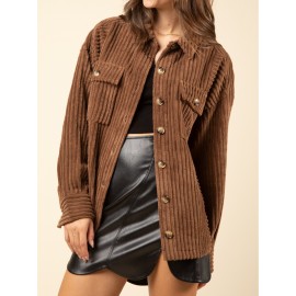 Women'S Winter Jacket - Elegant Long Sleeve Coat with Single-Breasted Button Front, Large Pockets - Warm Fall/Winter Outerwear for Everyday & Formal Events - SCACTO Women'S