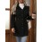 Women'S Elegant Slim-Fit Mid-Length Coat - Lapel Collar Button Front Closure, Vibrant Red Winter Warm Coat with Belt, Structured Tailored Design for Casual & Formal Outfits, Versatile Outerwear for Fall and Winter Seasons, Elegant Coat for Women